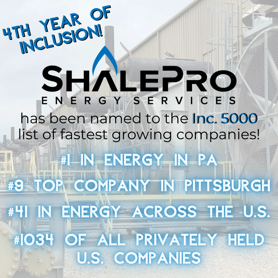ShalePro Included for the 4th Year in Inc. 5000 List of Fastest Growing Companies